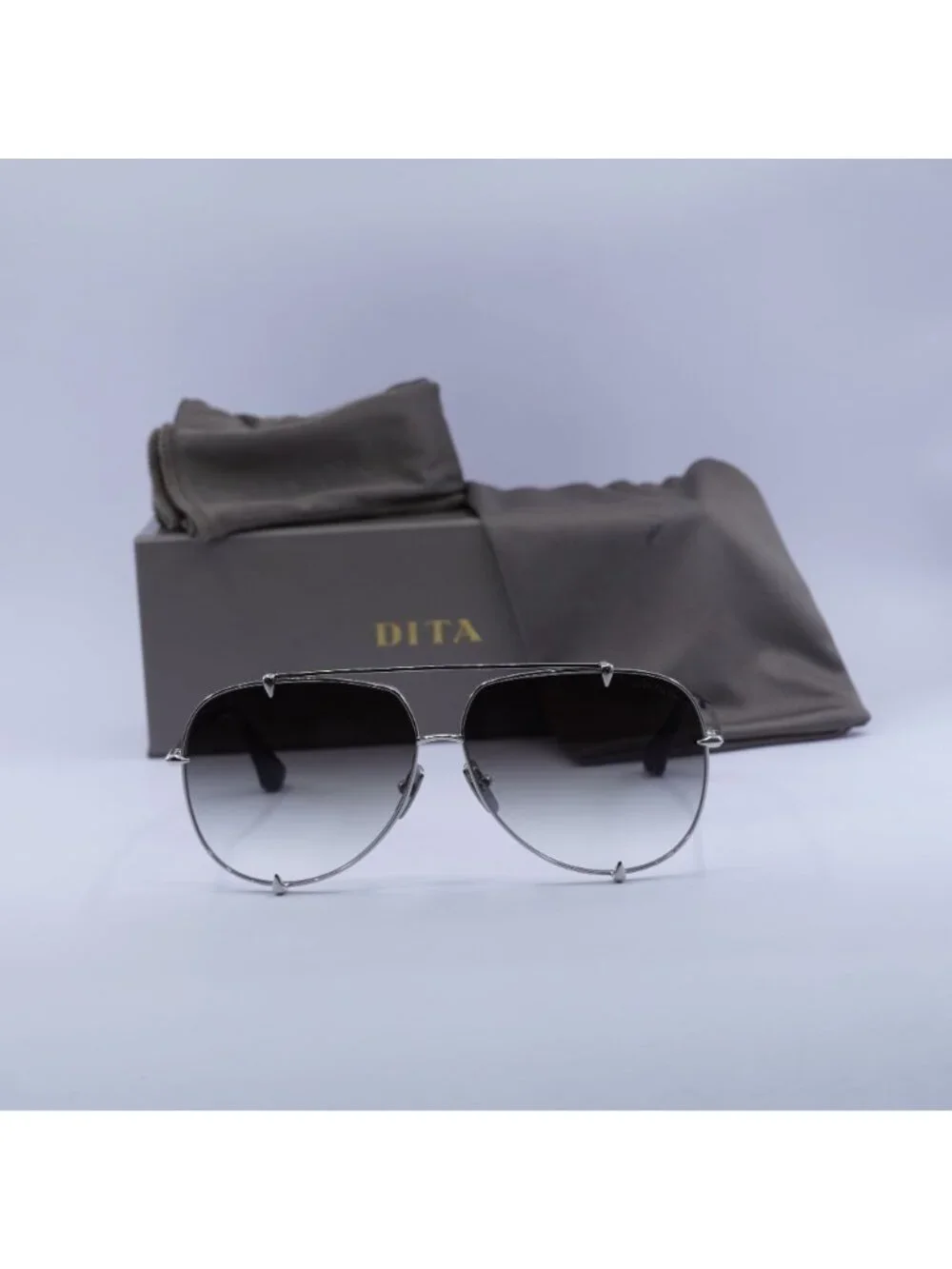 Dita TALON-23007-I-62 Aviator Sunglasses - Silver / Grey